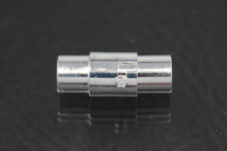 Magnetic bayonet clasp silver color approx.size 15,5 x 7,0mm I Ø5mm