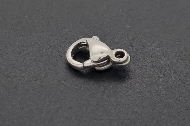 Karabiner poliert ca. Maße 9,0x6,0x3,0mm, bauchig, 316L Edelstahl