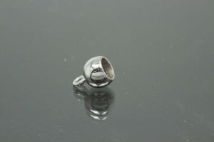 Magnetschließe Doppelkugel, Maße ca. Ø6,5x17mm unecht rhodiniert poliert