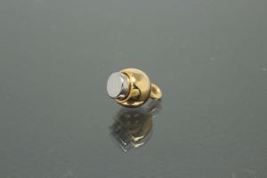 Magnetschließe Doppelkugel, Maße ca. Ø6,5x17mm unecht vergoldet poliert