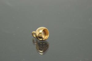 Magnetschließe Doppelkugel, Maße ca. Ø6,5x17mm unecht vergoldet poliert