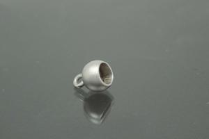 Magnetic Clasp Double Ball, size ca. Ø6,5x17mm metal rhodium plated sanded