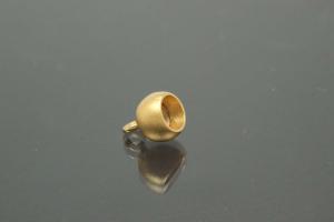 Magnetschließe Doppelkugel, Maße ca. Ø6,5x17mm unecht vergoldet mattiert