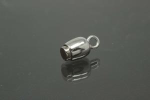 Magnetic Clasp Double Ball long, size ca. Ø6,5x22,5mm metal rhodium plated polished