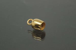 Magnetschließe Doppelkugel lang, Maße ca. Ø6,5x22,5mm unecht vergoldet poliert