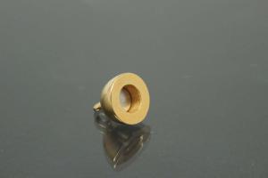 Magnetschließe Oval, Maße ca. Ø8,5x17,0mm unecht vergoldet poliert