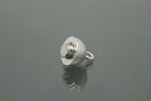 Magnetschließe Oval, Maße ca. Ø8,5x17,0mm unecht rhodiniert mattiert