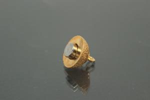 Magnetschließe Kugel, Maße ca. Ø10x16mm unecht vergoldet brillantiert