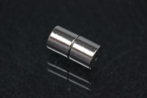 Powermagnet ca.Maße AØ 5,6 mm ca.L11,2mm, Bohrung ca.AØ 1,0mm, ca IØ 1,9mm, platinfarben