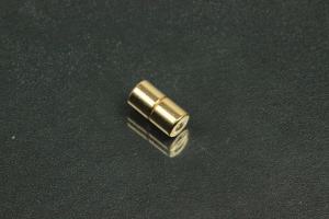 Powermagnet ca.Maße AØ 4,5 mm ca.L9mm, Bohrung ca.AØ 1,0mm, ca. IØ 1,9mm,goldfarben