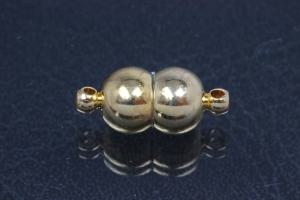 Magnetic clasp double bead, approx.size 18,0 x 8,0mm, gold color