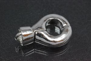 Magnetic clasp, approx.size 22,0x14,0x7,0mm, folding mechanism, with threading bar, silver-colored
