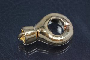 Magnetschließe, ca Maße 22,0x14,0x7,0mm, Klappmechanismus, mit Fädelsteg, goldfarben