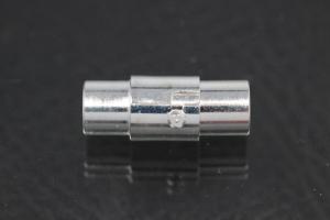 Magnetic bayonet clasp silver color approx.size 15,5 x 7,0mm I Ø5mm