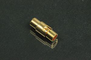 Magnetbajonettschließe goldfarben ca.Maße 15,5 x 6,0mm I Ø3,9mm
