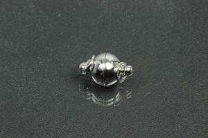 Magnetic ball clasp, rhodium plated, approx size ext.Ø8mm,