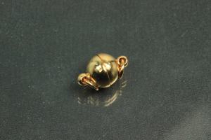Magnetic ball clasp, gold plated, approx size ext.Ø8mm,