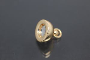 Steiner Magnetschließe Oval, vergoldet, poliert 15,5x9mm