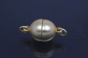 Steiner Magnetschließe Oval, vergoldet, mattiert 15,5x9mm