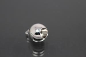 Steiner Magnetic Clasp Ball, rhodium plated, polished 8mm