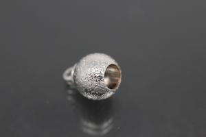 Steiner Magnetic Clasp Ball, rhodium plated, laser cut 8mm