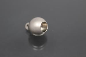 Steiner Magnetic Clasp Ball, rhodium plated, sanded 8mm