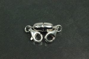 Steiner Vario Magnetic Clasp Tipped Oval metal rhodium plated polished, size approx. length 45,0mm