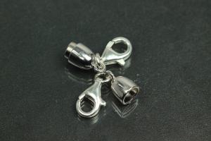 Steiner Vario Magnetic Clasp Tipped Oval metal rhodium plated polished, size approx. length 45,0mm