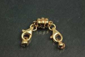 Steiner Vario Magnetic Clasp metal triple roll polished gold plated, 925/-silver trigger clasp, power cap gold plated