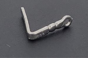 Edelstahl Schloßschnapper mit Oese ca.Maße b 0,45mm x Schnappertiefe 4,5mm